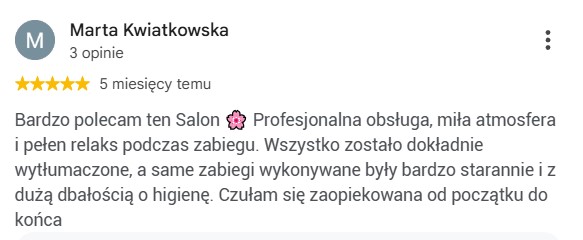 Opinia Google Marty Kwiatkowskiej