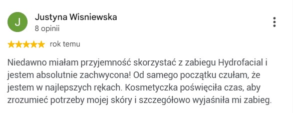 Opinia Google Justyny Wiśniewskiej
