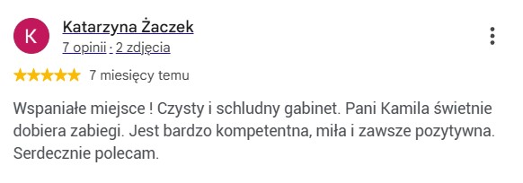 Opinia Google Katarzyny Żaczek