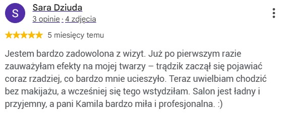 Opinia Google Sary Dziudy